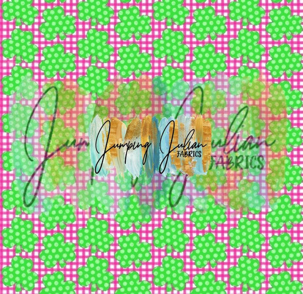 *In-House* Clovers on Pink Plaid