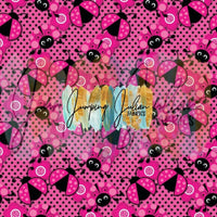*In-House* Ladybugs on Pink Floral
