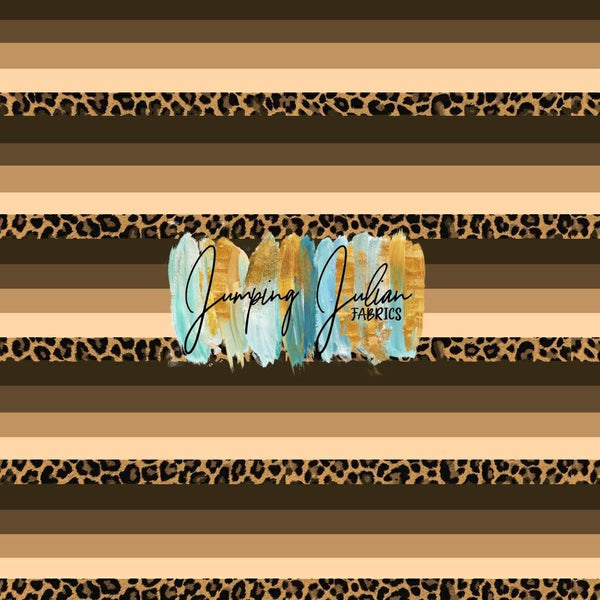 *In-House*Brown Ombre Leopard Stripes